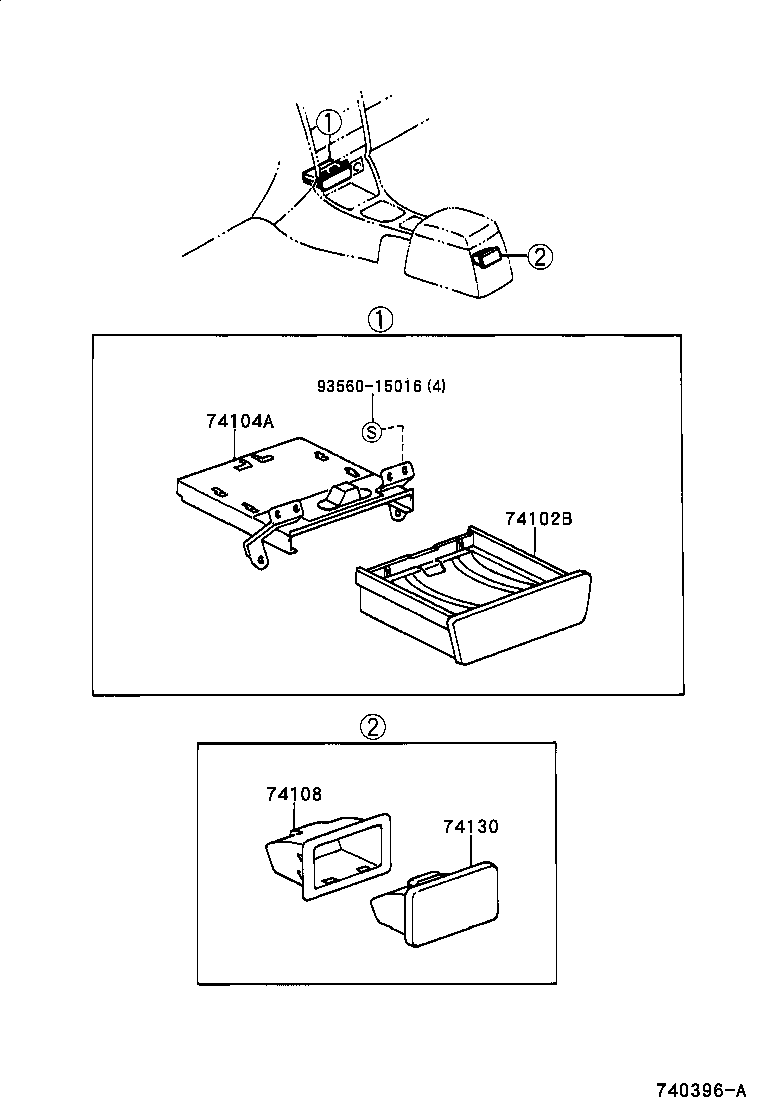74102-05040-B0 BOX SUB-ASSY, FRONT ASH RECEPTACLE product image