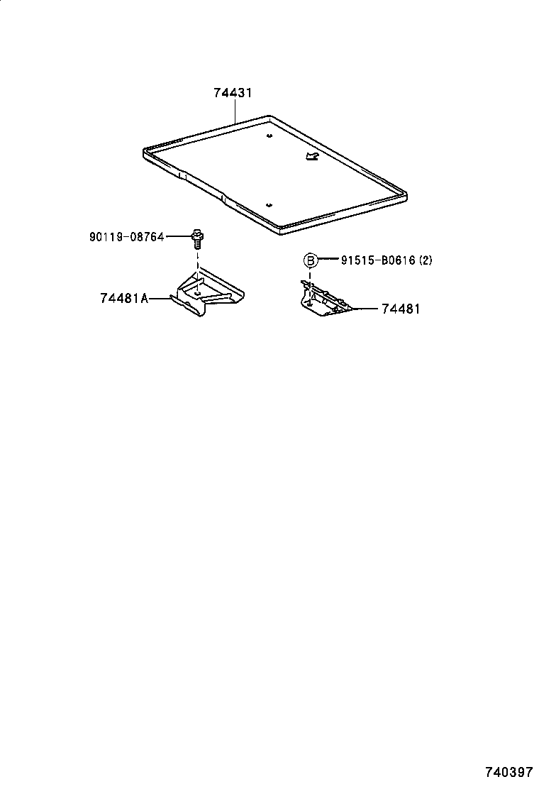 74431-05040 TRAY, BATTERY product image