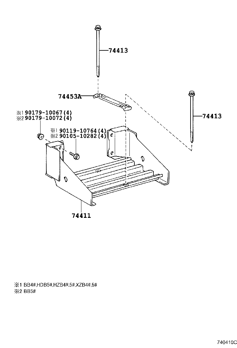 74403-36100 CARRIER, BATTERY product image