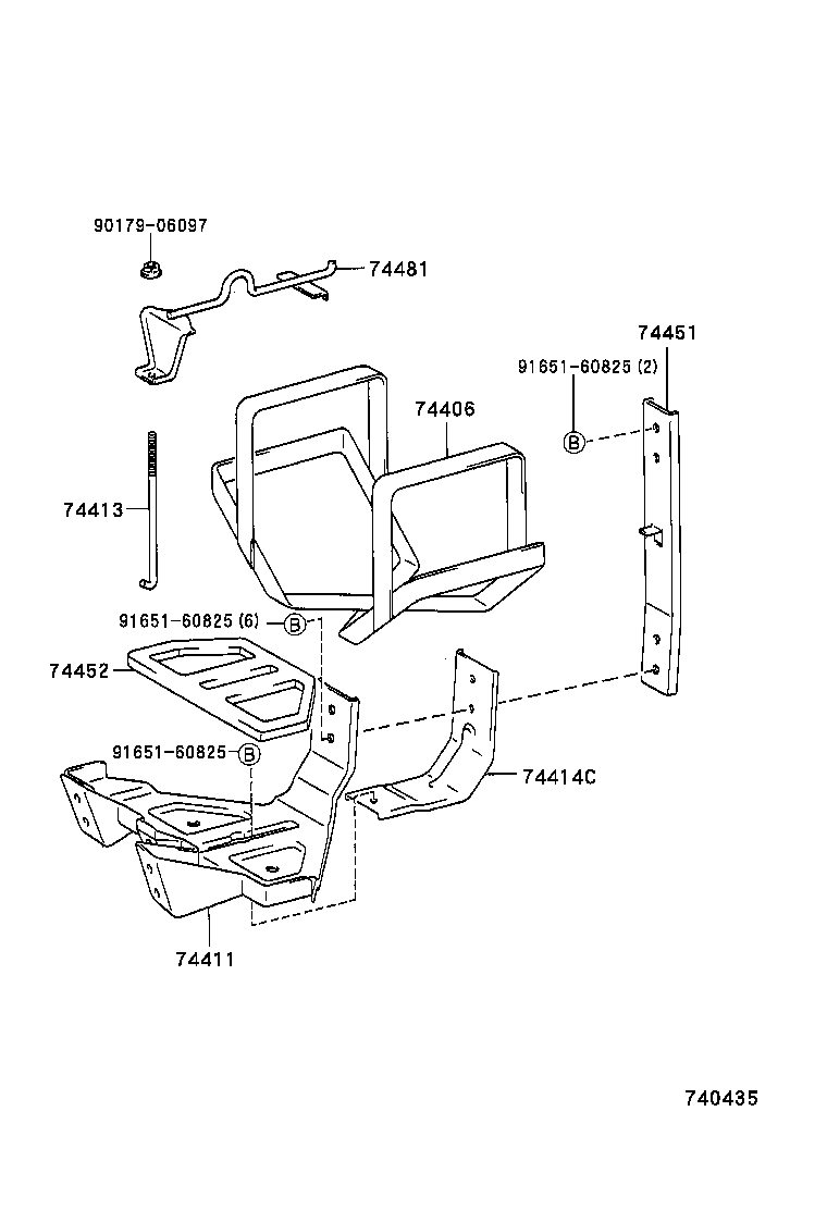 74485-95703 PLATE, BATTERY CARRIER SUPPORT product image