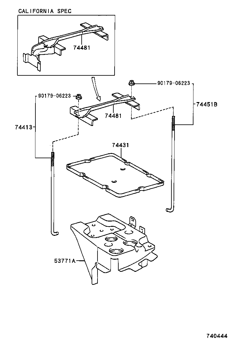 74404-AC020 CLAMP, BATTERY HOLD DOWN product image