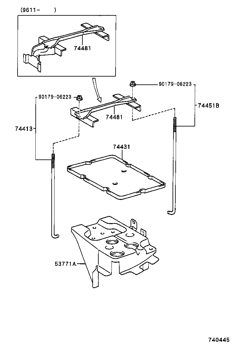 74404-AC010 CLAMP, BATTERY HOLD DOWN product image