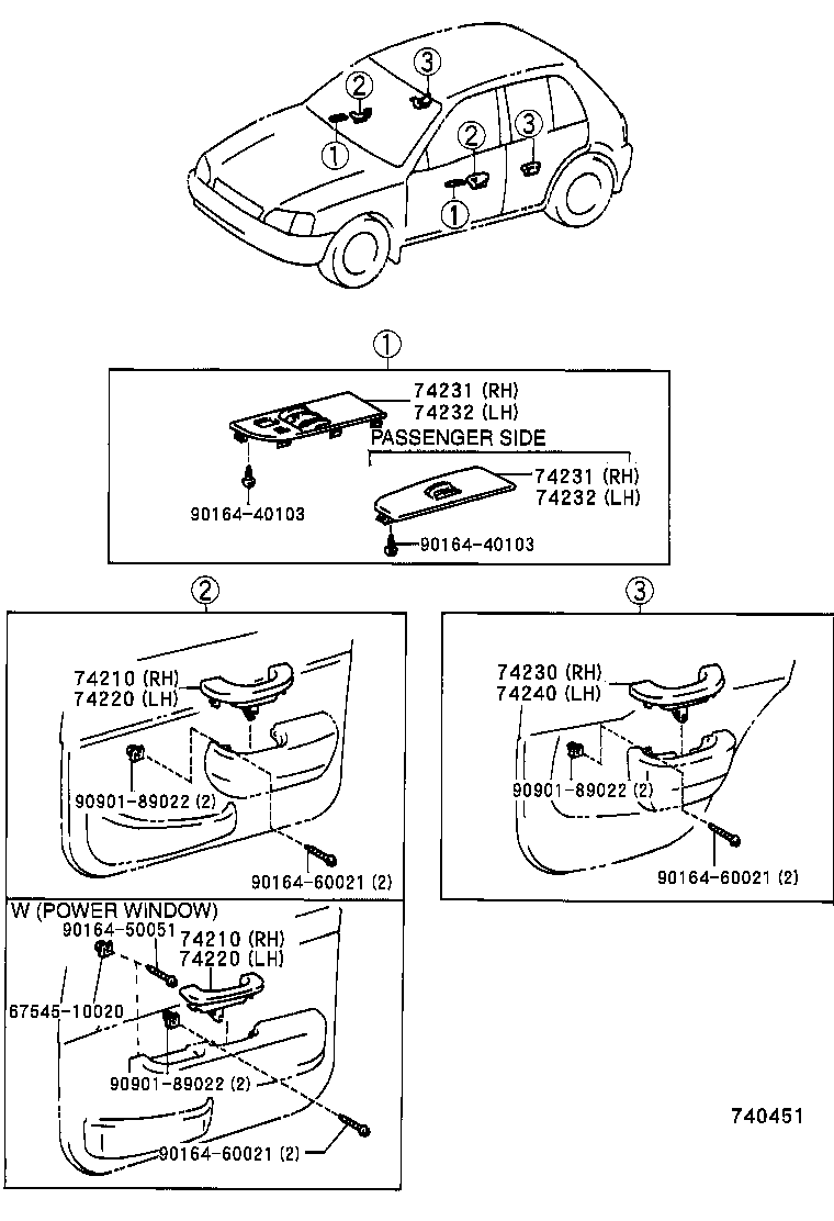 74232-10040-B0 PANEL, FRONT ARMREST BASE, UPPER LH product image