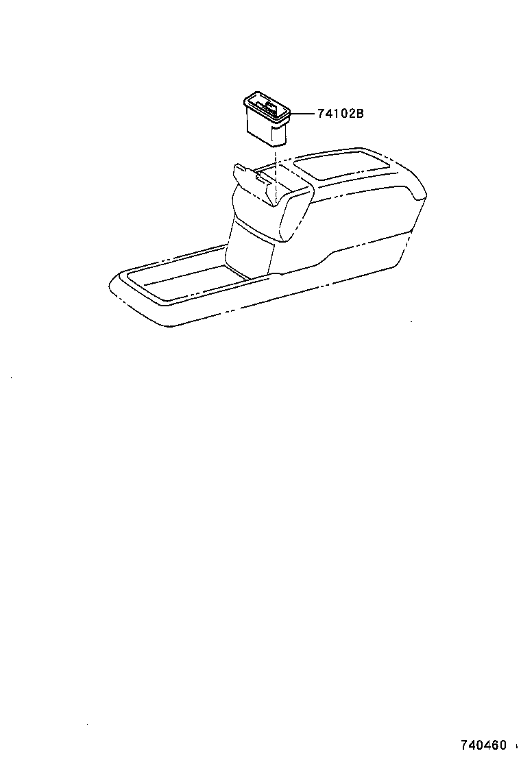 74102-48010 BOX SUB-ASSY, FRONT ASH RECEPTACLE product image