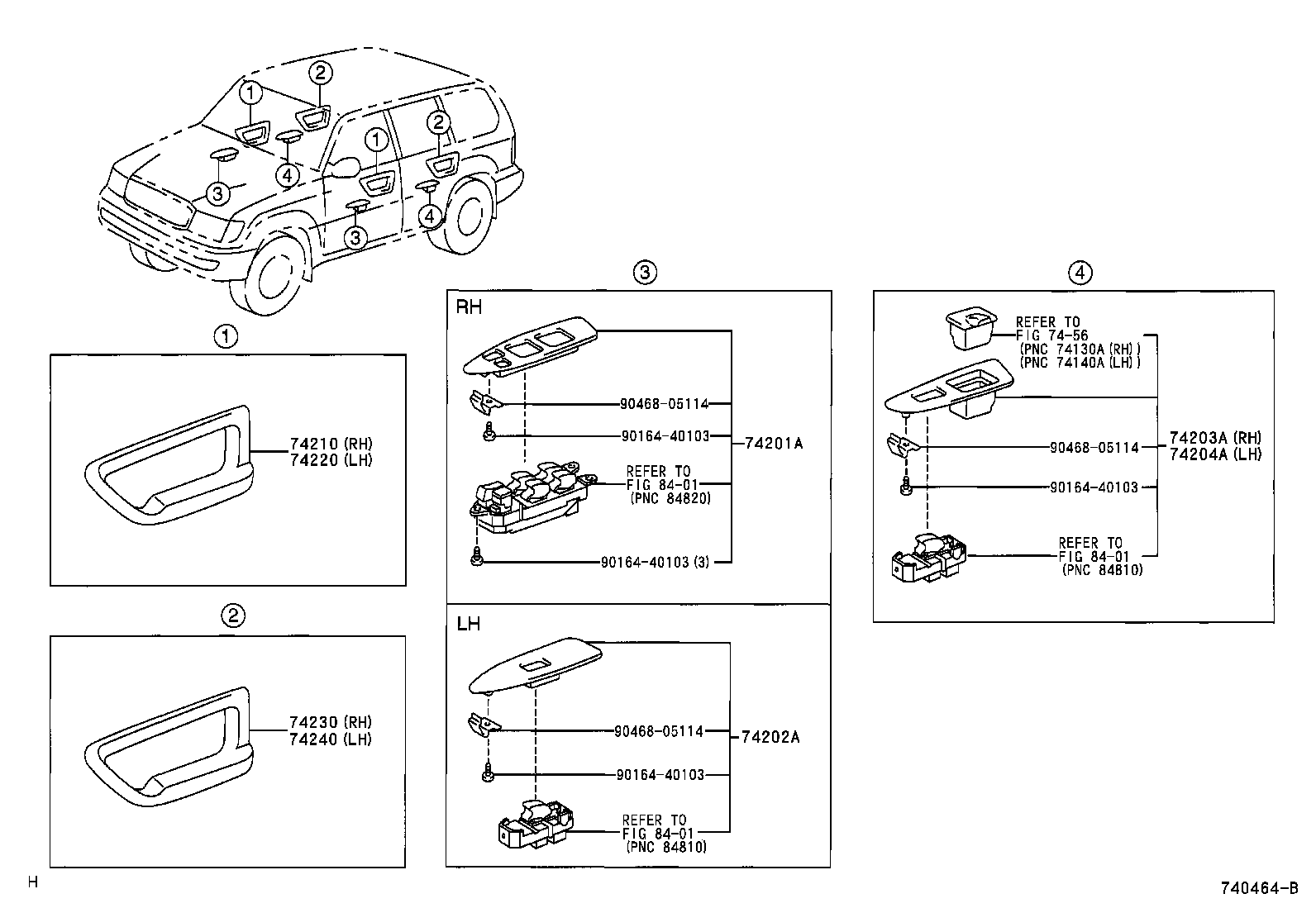 74204-60090 PANEL SUB-ASSY, REAR ARMREST BASE, UPPER LH product image