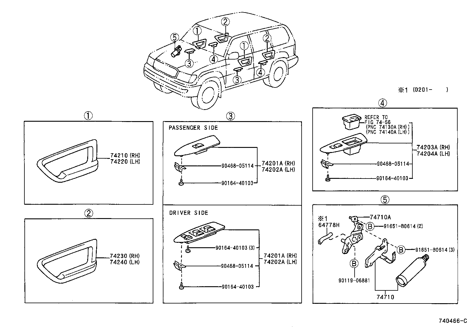 74231-60281 PANEL SUB-ASSY, FRONT ARMREST BASE, UPPER RH product image