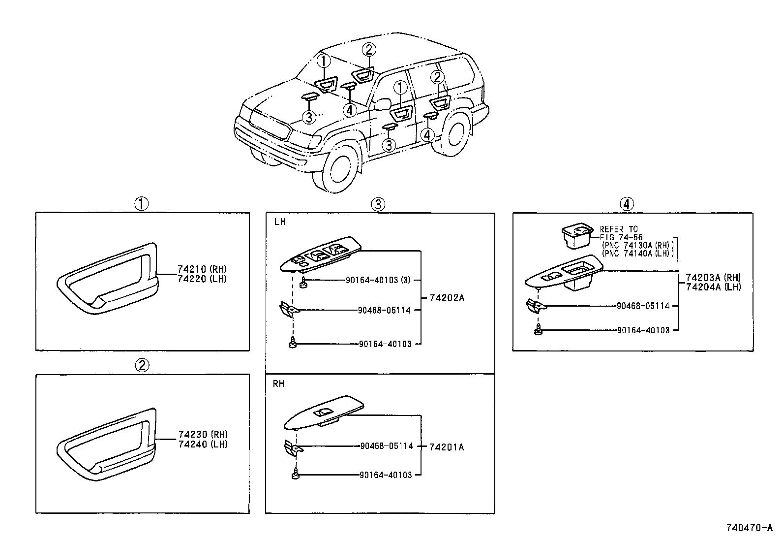 Toyota 74348-50020-B4 HOLDER, VISOR