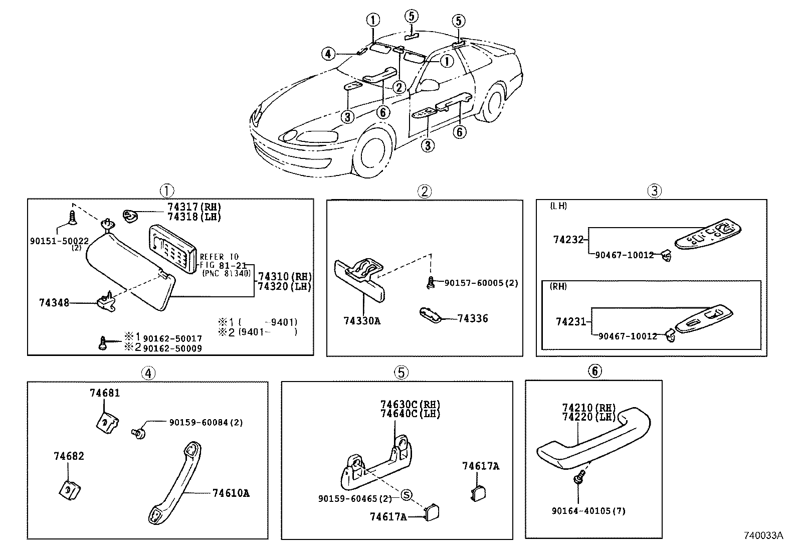 Toyota 74348-22020-B0 HOLDER, VISOR
