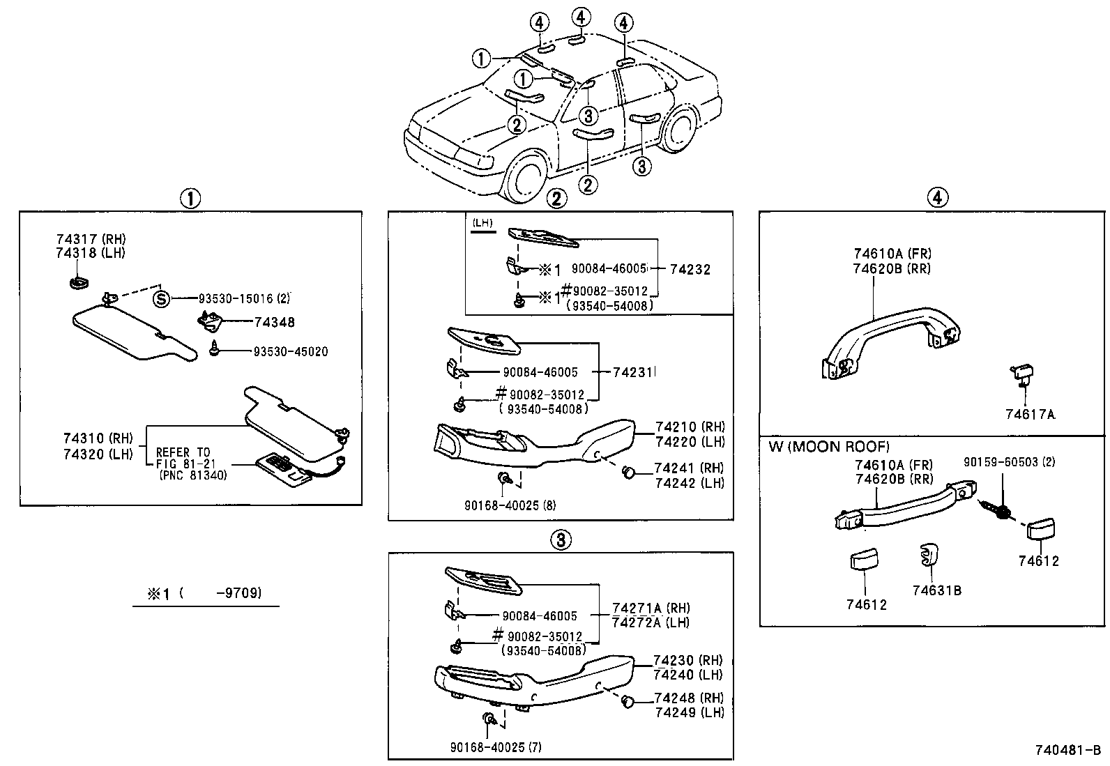 Toyota 74348-AC010-E1 HOLDER, VISOR