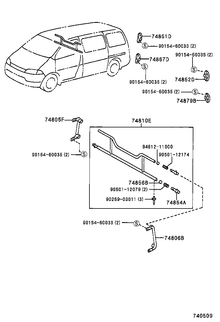 74850-26010 SEPARATOR SUB-ASSY, REAR product image