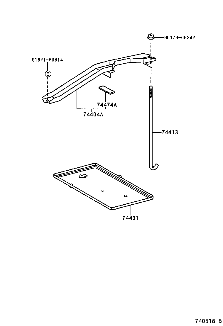 74404-44040 CLAMP SUB-ASSY, BATTERY product image