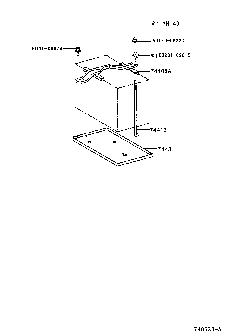 74403-04010 CARRIER SUB-ASSY, BATTERY product image