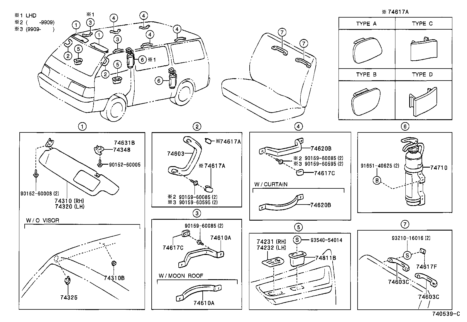 74232-26110 PANEL, FRONT ARMREST BASE, UPPER LH product image