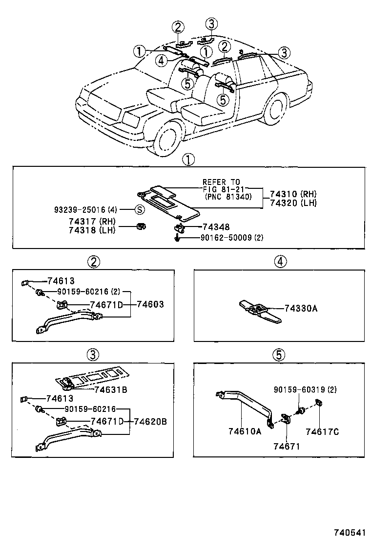 74204-40041 PANEL SUB-ASSY, REAR ARMREST BASE, UPPER LH product image