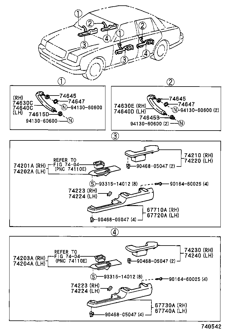 74204-40041 PANEL SUB-ASSY, REAR ARMREST BASE, UPPER LH product image