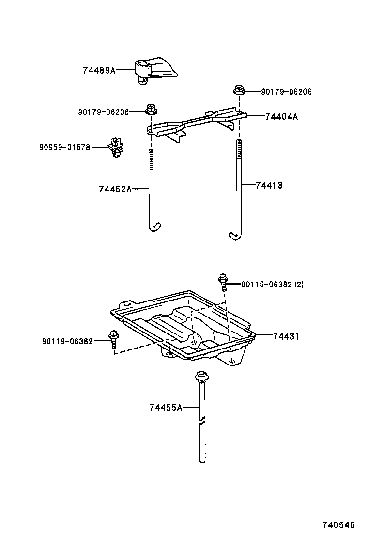 74404-53010 CLAMP SUB-ASSY, BATTERY product image