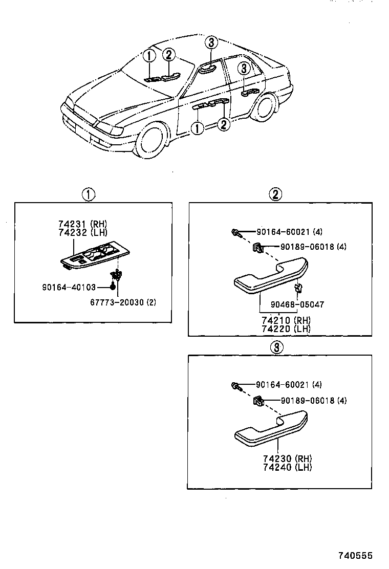 74232-20290 PANEL, FRONT ARMREST BASE, UPPER LH product image