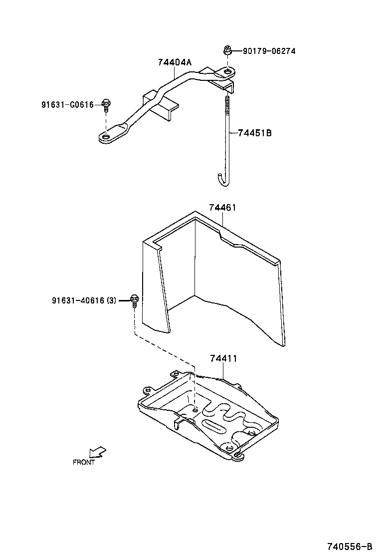 74405-97203 COVER, BATTERY product image