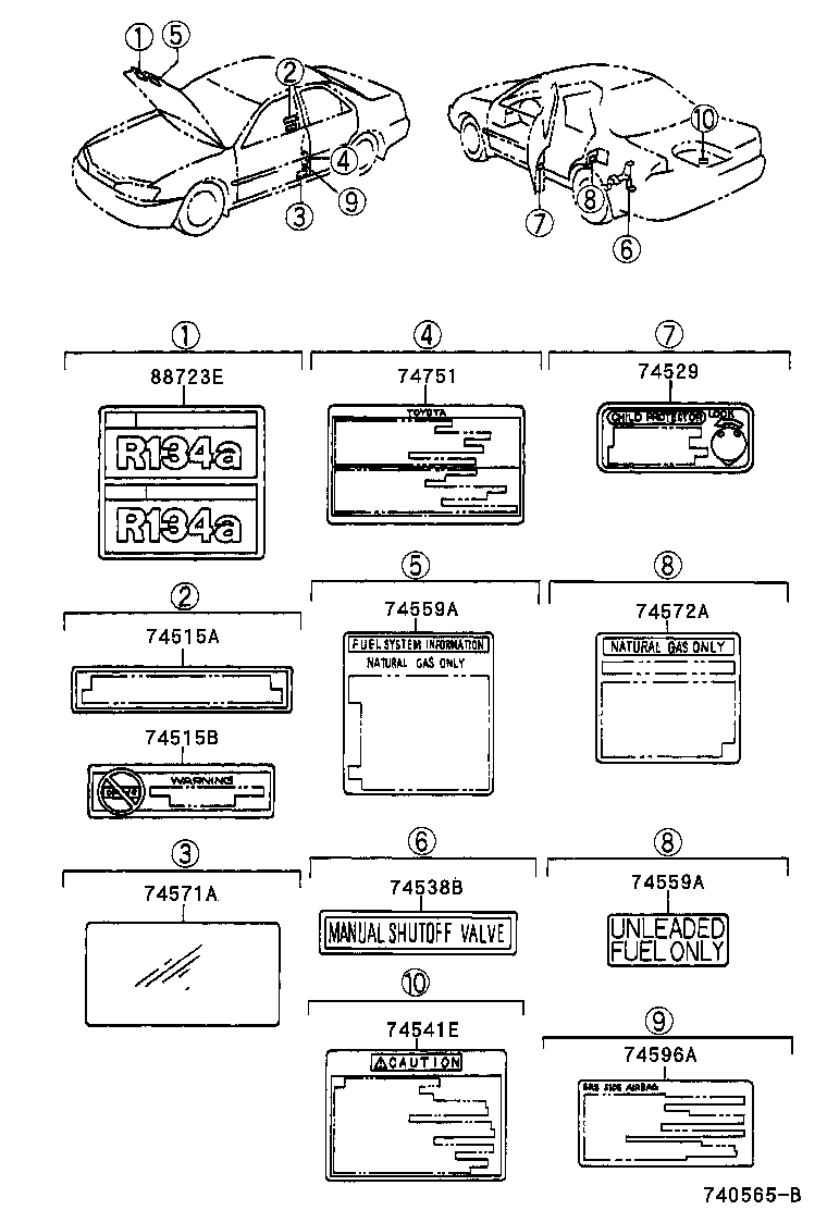 Toyota 69339-33010 PLATE, CHILD PROOF OR CHILD PROTECTOR LOCK CAUTION