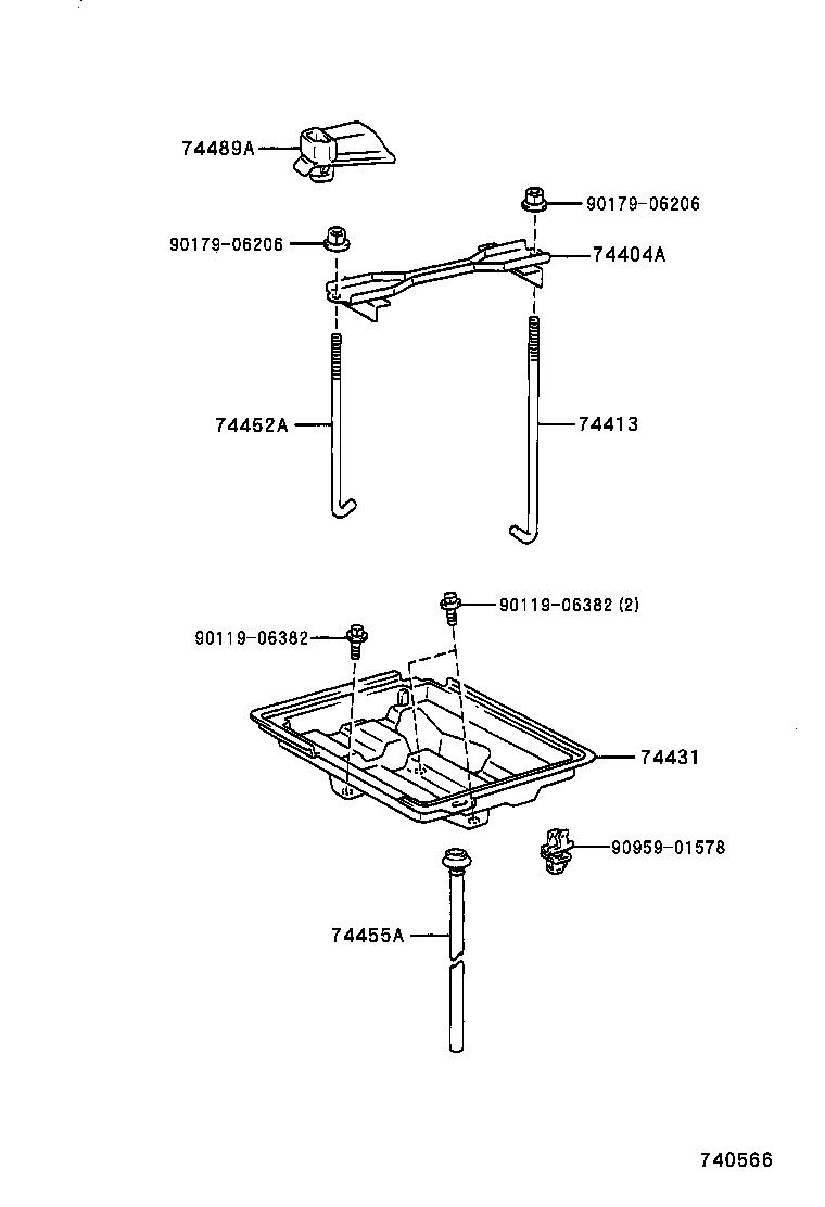 74431-51010 TRAY, BATTERY product image