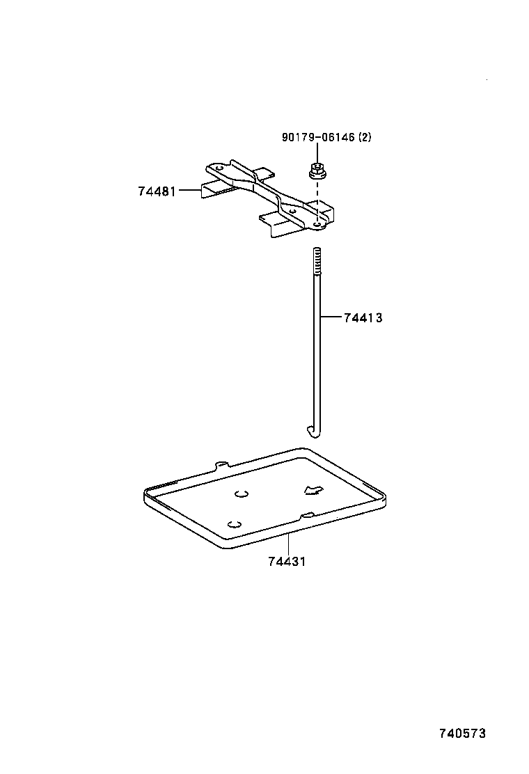 74404-52020 CLAMP, BATTERY HOLD DOWN product image