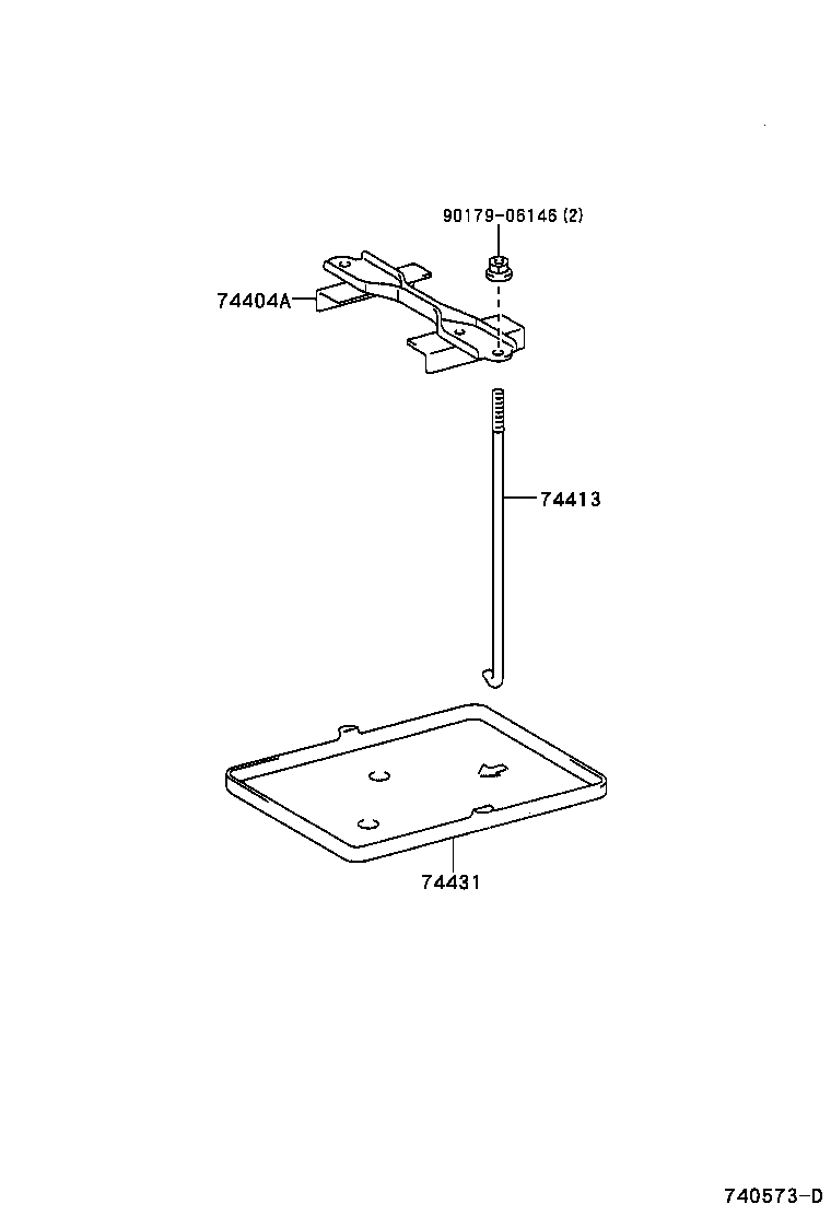 74451-0D010 BOLT, BATTERY CLAMP product image