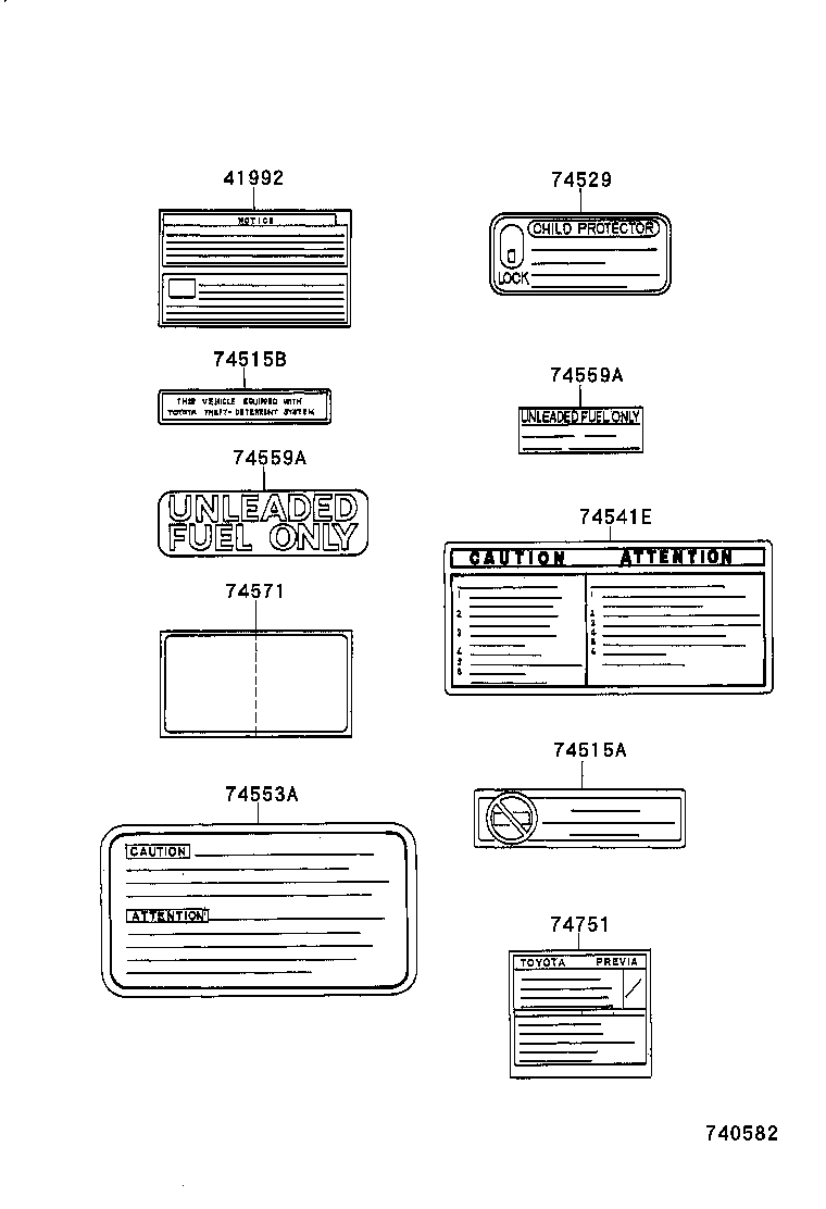 41992-28080 LABEL, DIFFERENTIAL NOTICE product image