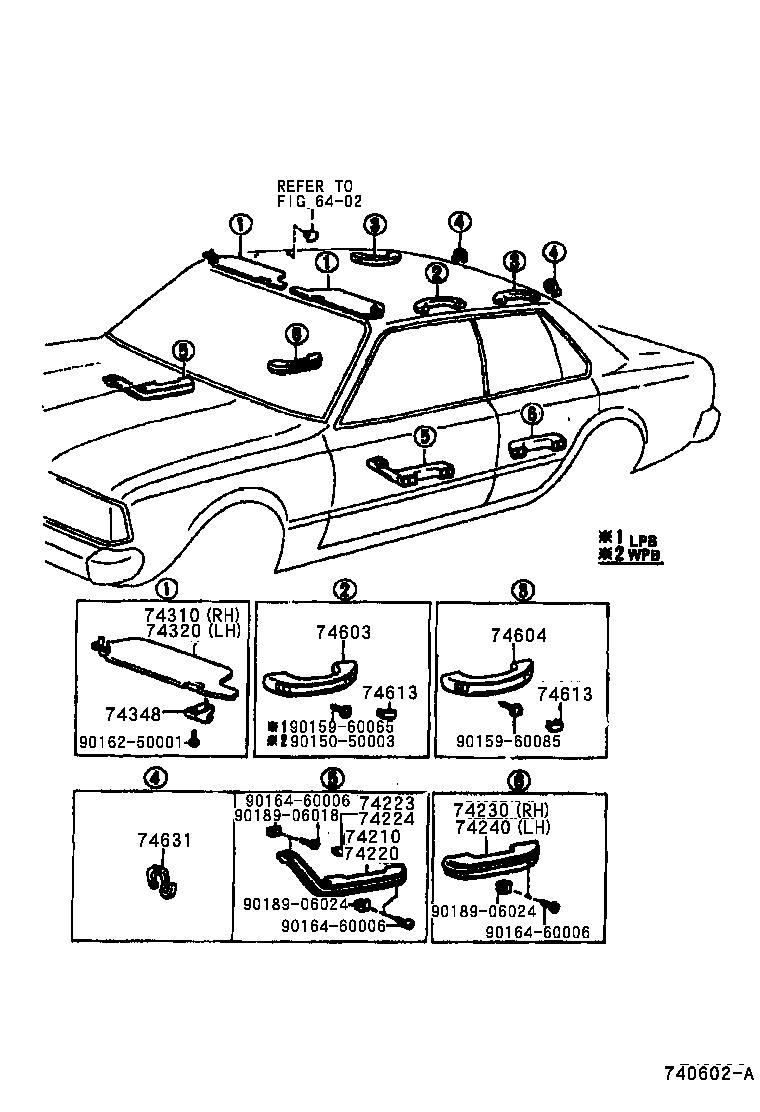 Toyota 74348-14010-08 HOLDER, VISOR