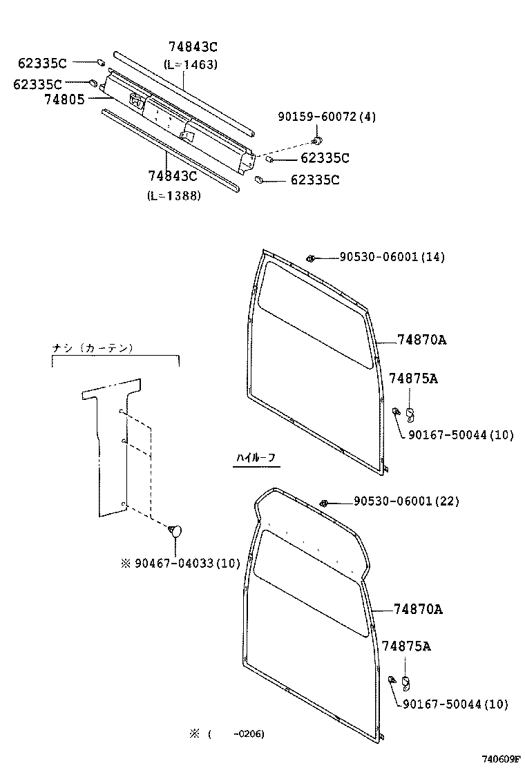 74815-37030 BAR, SEPARATOR product image