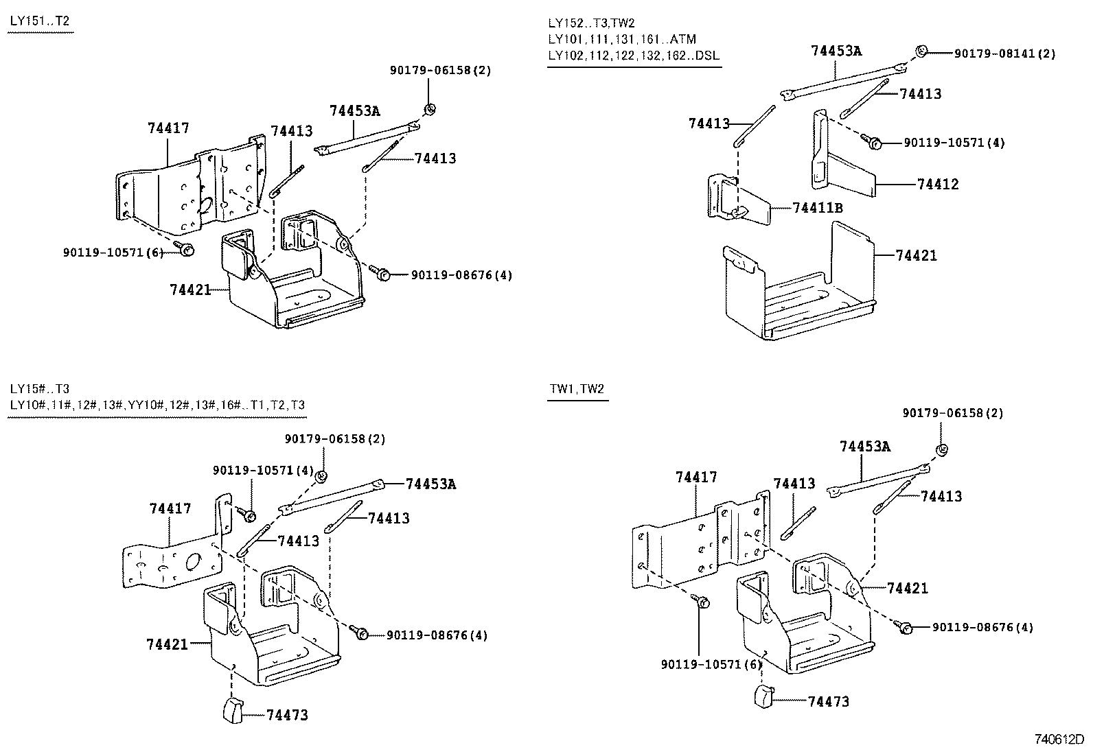 74417-25080 BRACKET, BATTERY CARRIER product image