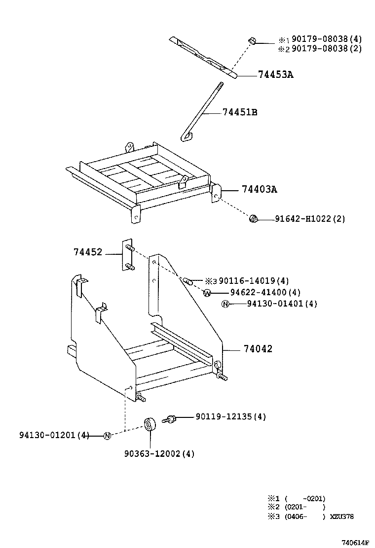 74452-37040 PLATE, BATTERY SET product image