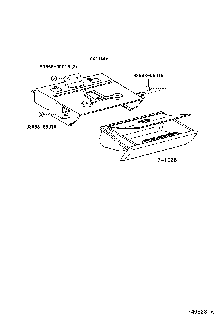 74102-27010-C0 BOX SUB-ASSY, FRONT ASH RECEPTACLE product image