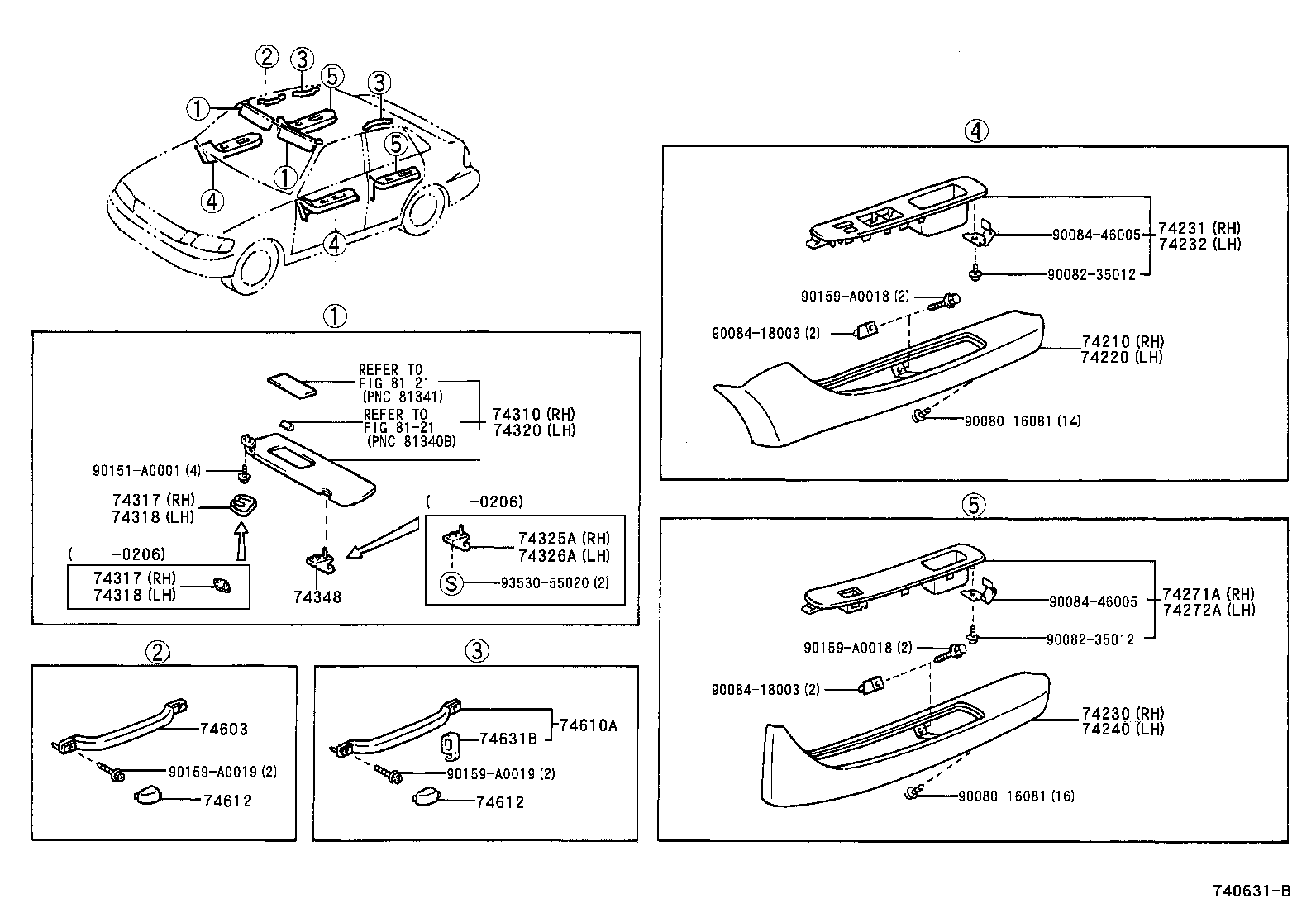 Toyota 74260-AC020-B0 ARMREST ASSY, REAR, LH