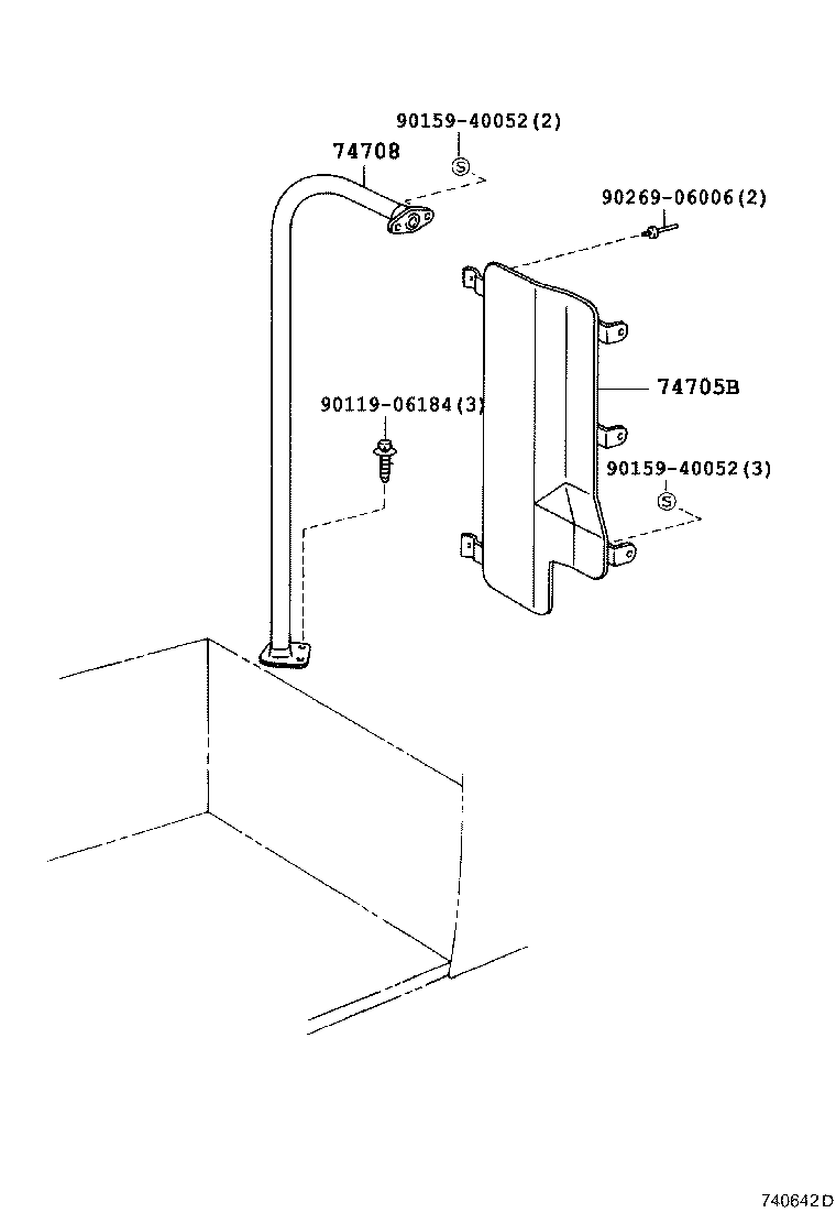 74725-36010 BRACKET, HAND GRIP product image