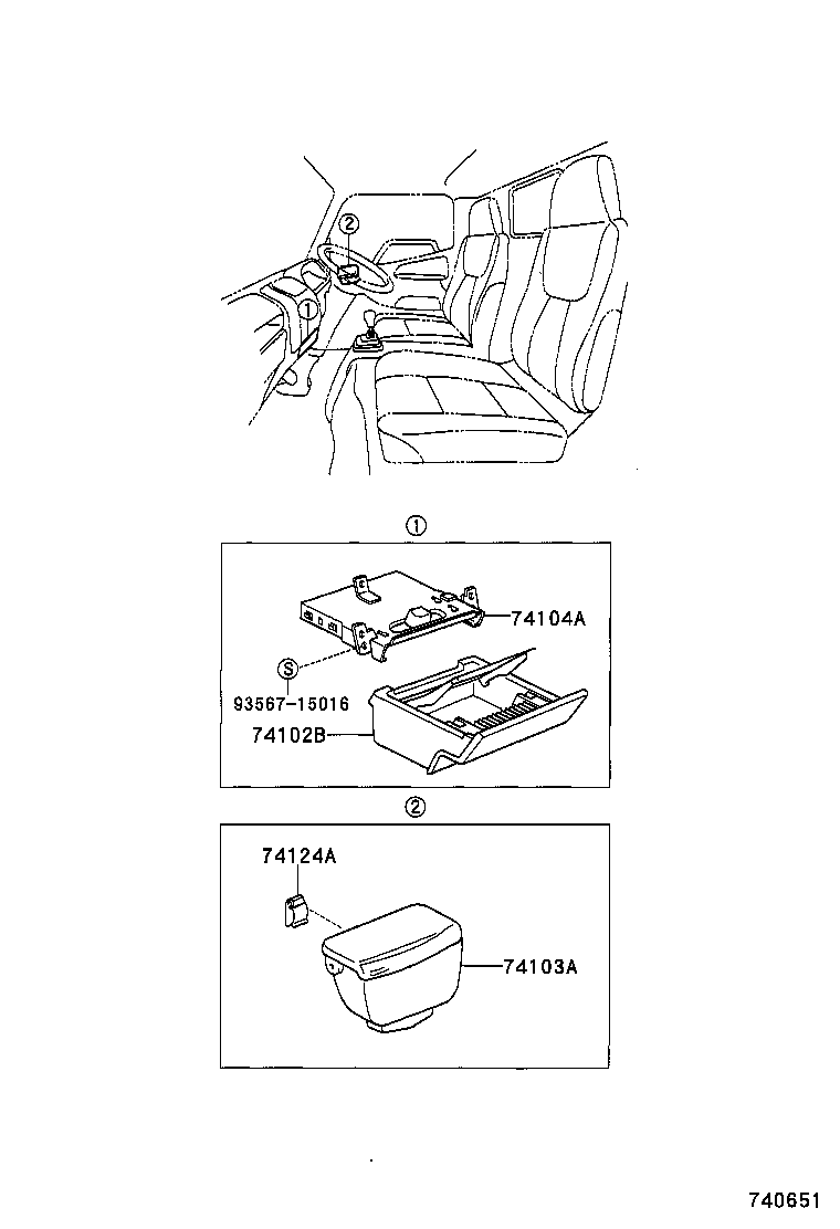 74103-37010-B0 DOOR SUB-ASSY, FRONT ASH RECEPTACLE product image