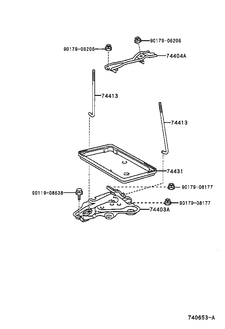 Toyota 74431-35030 TRAY, BATTERY