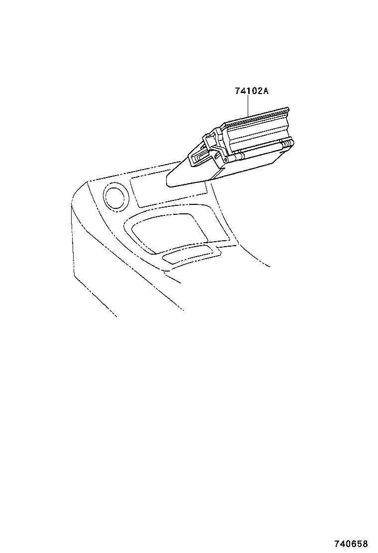 74102-20300 RECEPTACLE ASSY, FRONT ASH product image