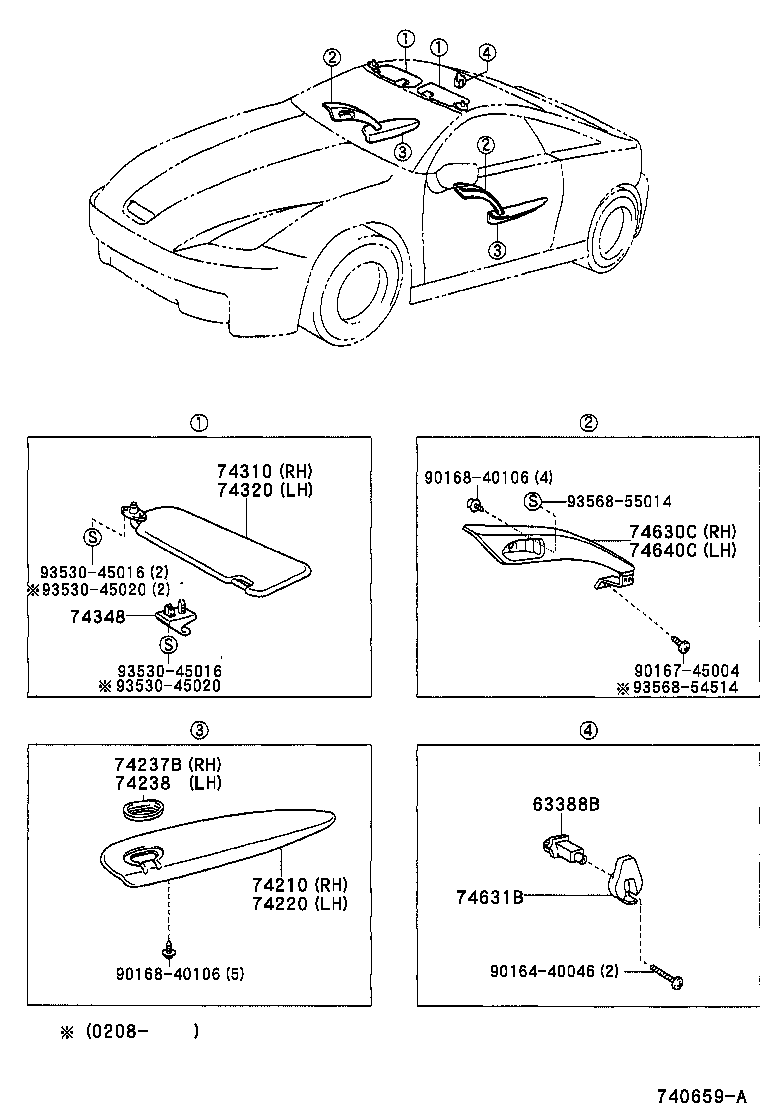 74348-22020-P3 HOLDER, VISOR product image