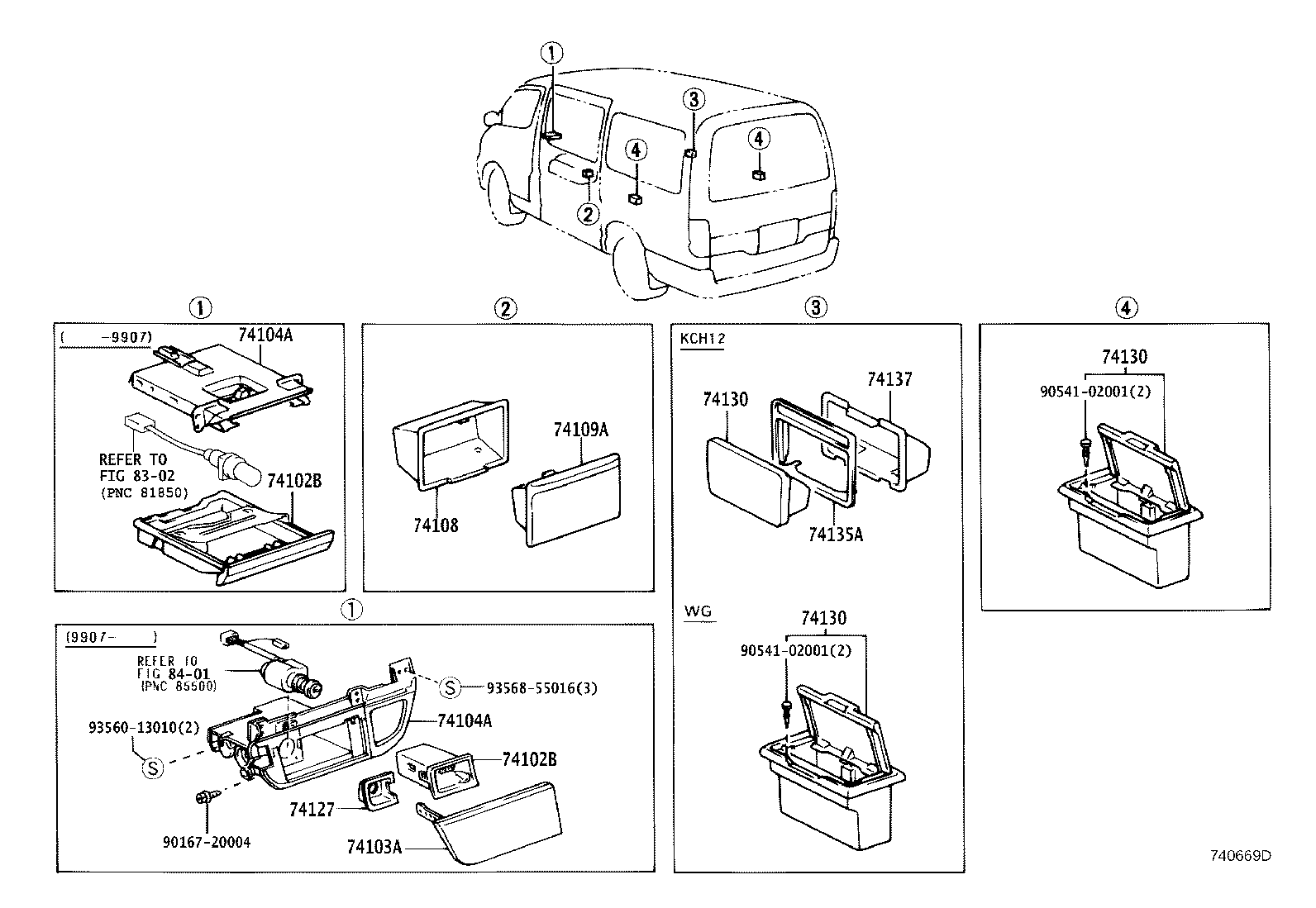 74102-26040 BOX SUB-ASSY, FRONT ASH RECEPTACLE product image