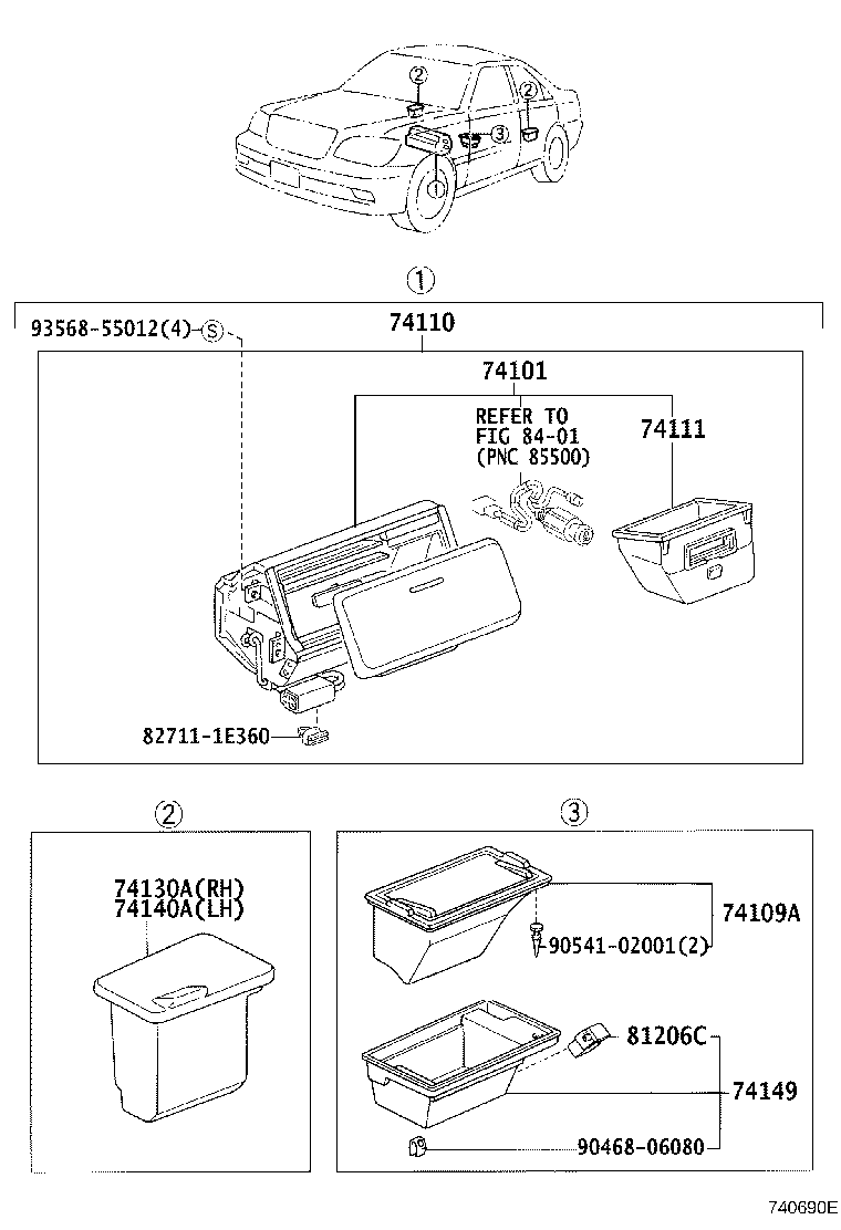 74149-30040 SUPPORT, REAR ASH RECEPTACLE product image