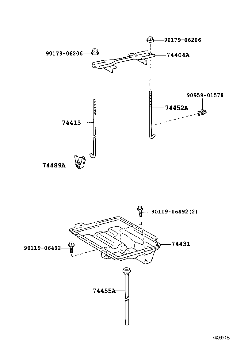 74431-30160 TRAY, BATTERY product image