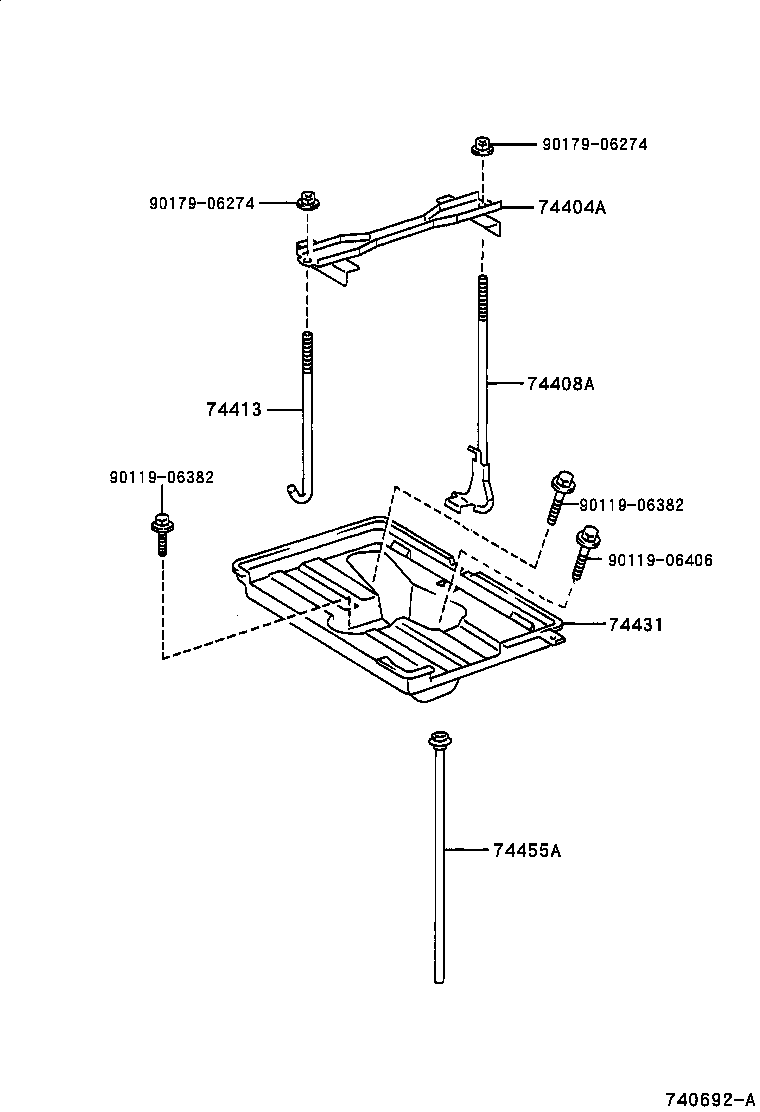 74431-30160 TRAY, BATTERY product image