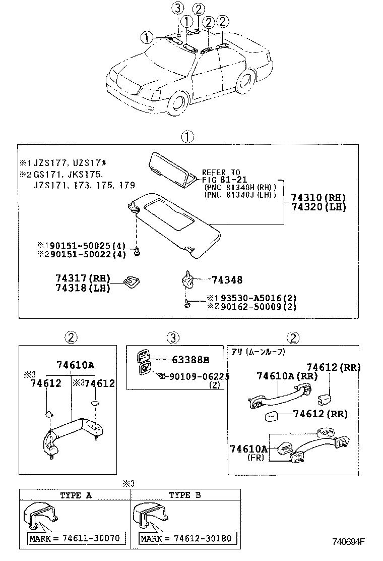 74640-30150-C0 GRIP ASSY, DOOR ASSIST, LH product image