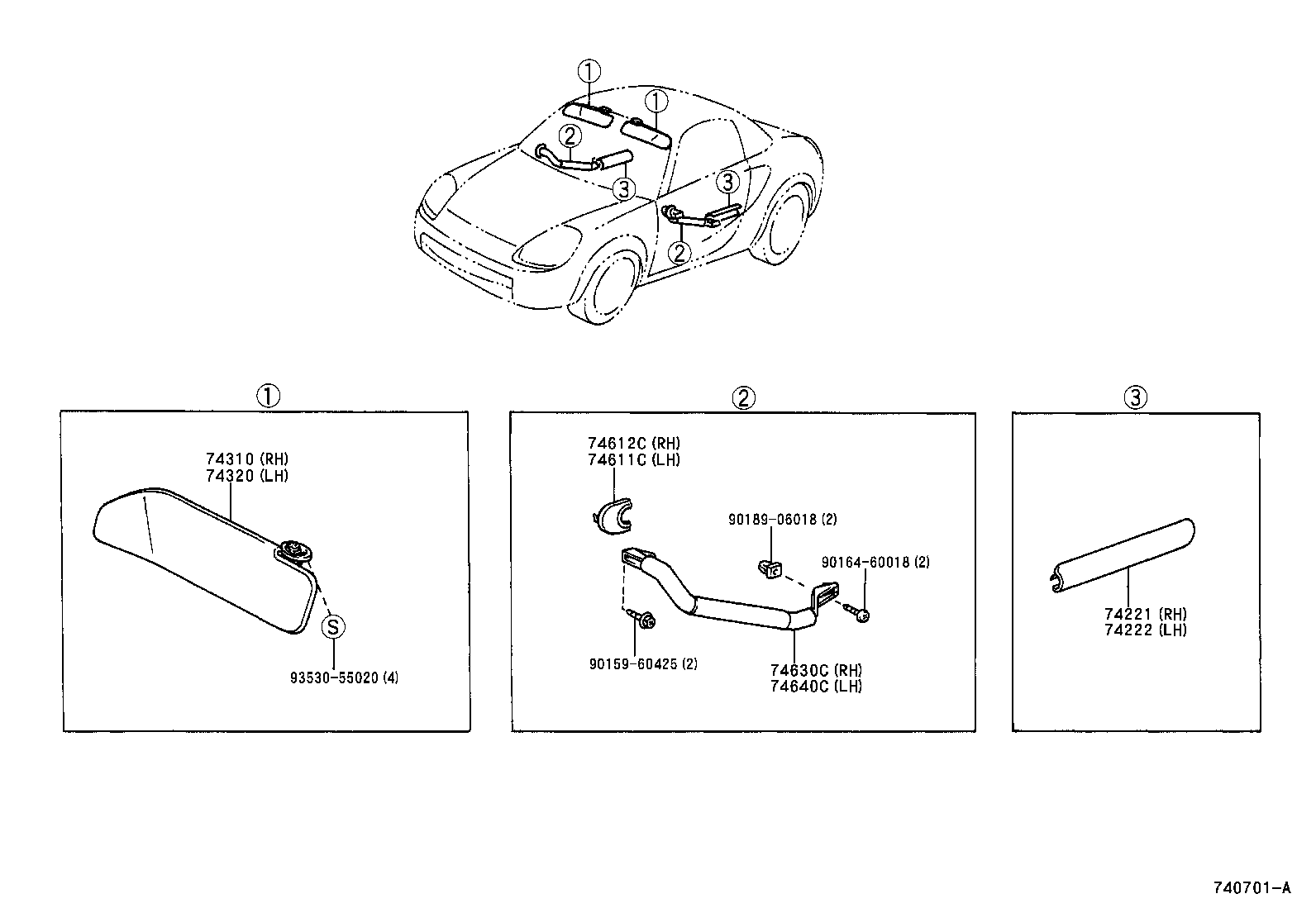 74630-17020 GRIP ASSY, DOOR ASSIST, RH product image