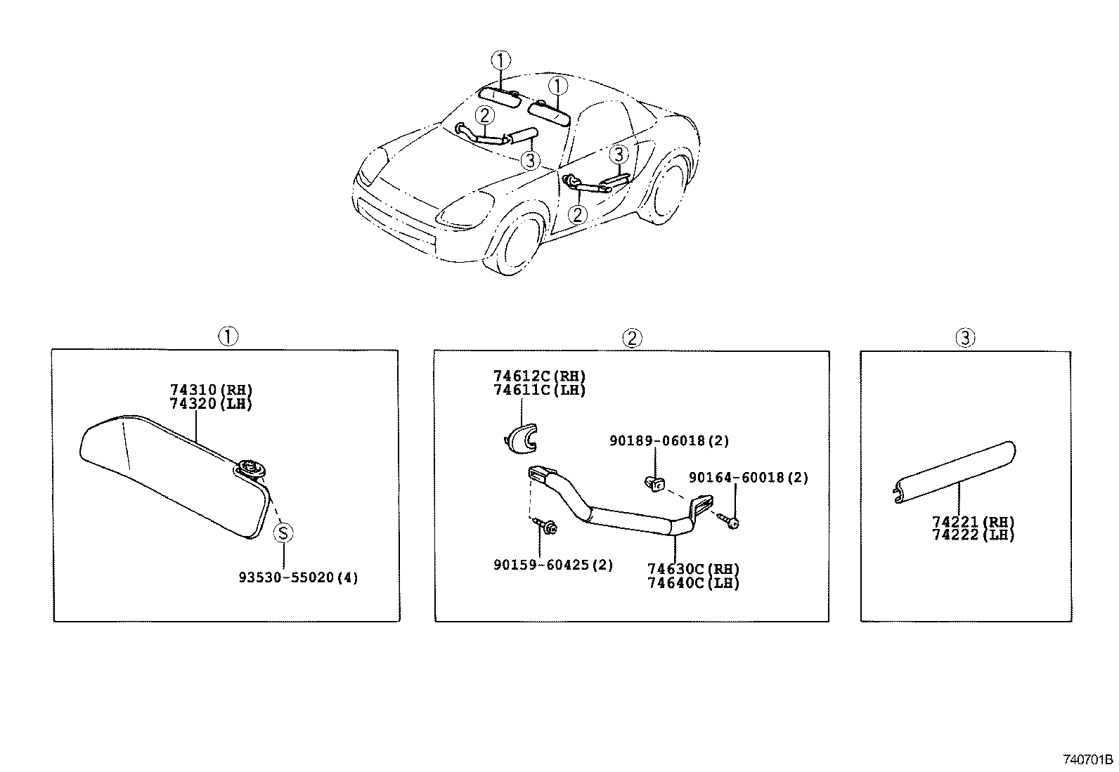 74640-17030 GRIP ASSY, DOOR ASSIST, LH product image