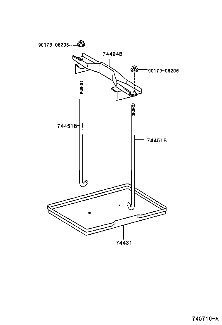 74431-0B010 TRAY, BATTERY product image