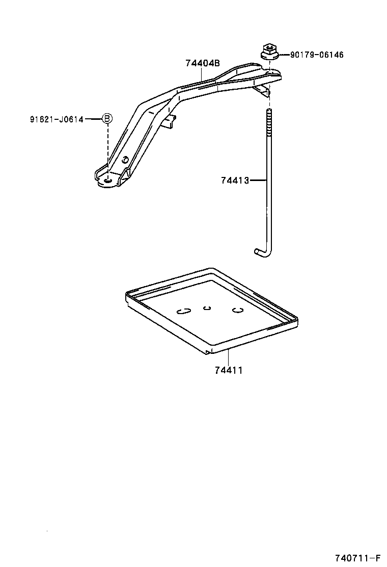 74404-28110 CLAMP SUB-ASSY, BATTERY product image