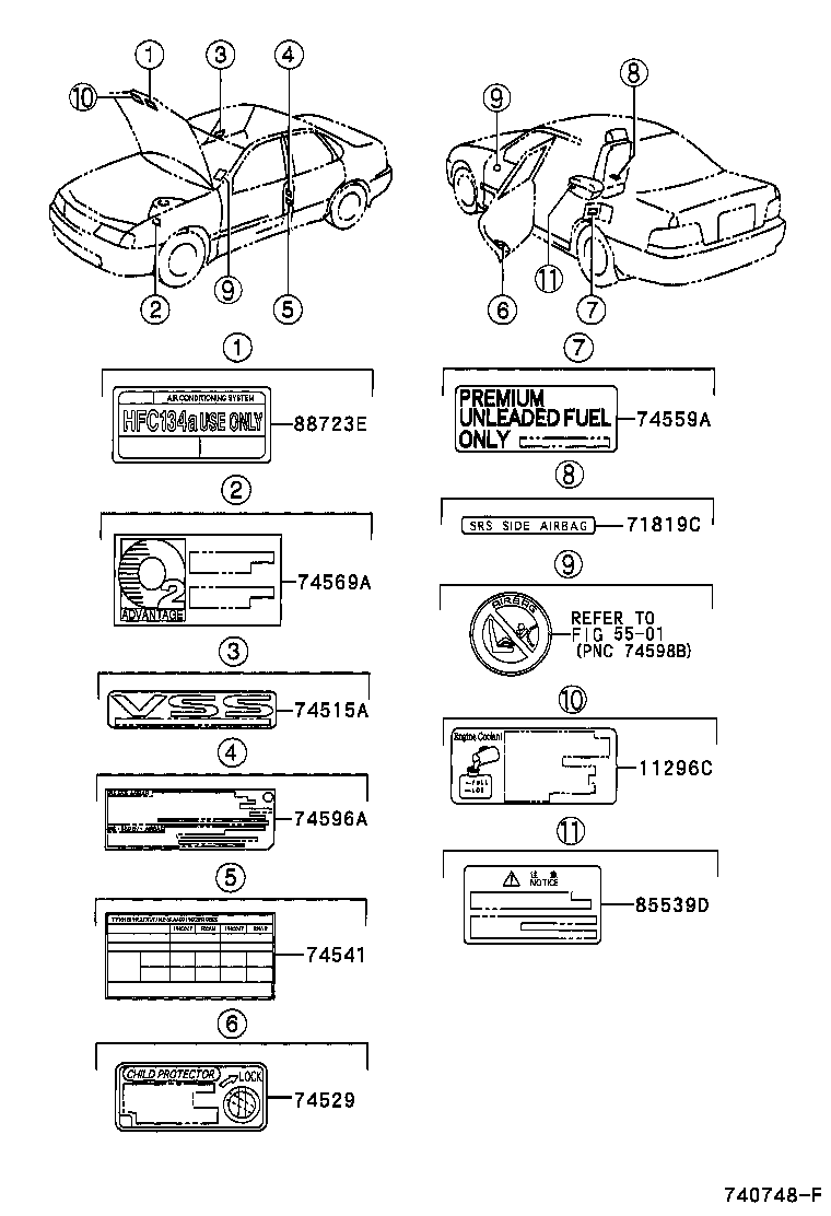 69339-YC010 PLATE, CHILD PROOF OR CHILD PROTECTOR LOCK CAUTION product image