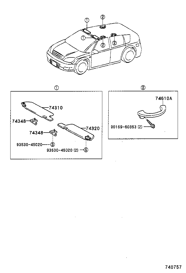 74243-63010 COVER, FRONT DOOR ARMREST BASE, LOWER RH product image