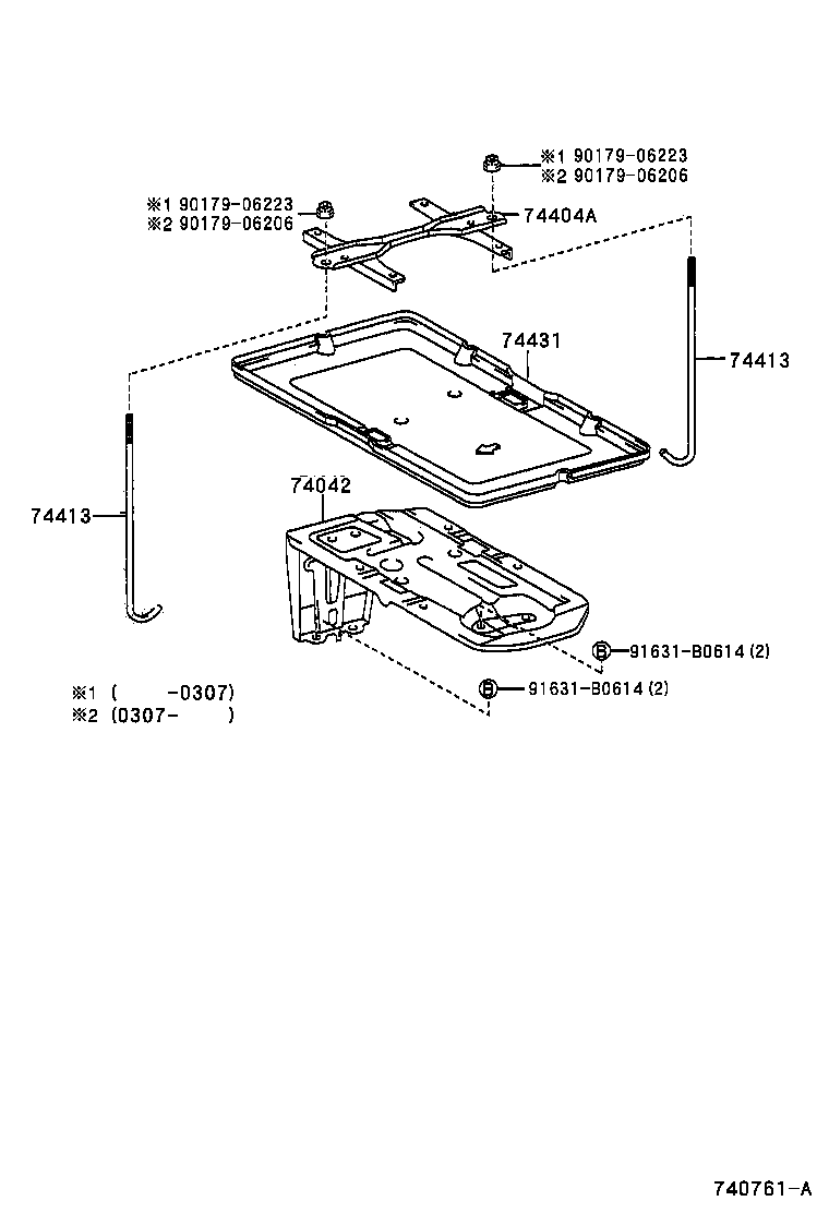 74402-42020 BRACKET SUB-ASSY, BATTERY product image